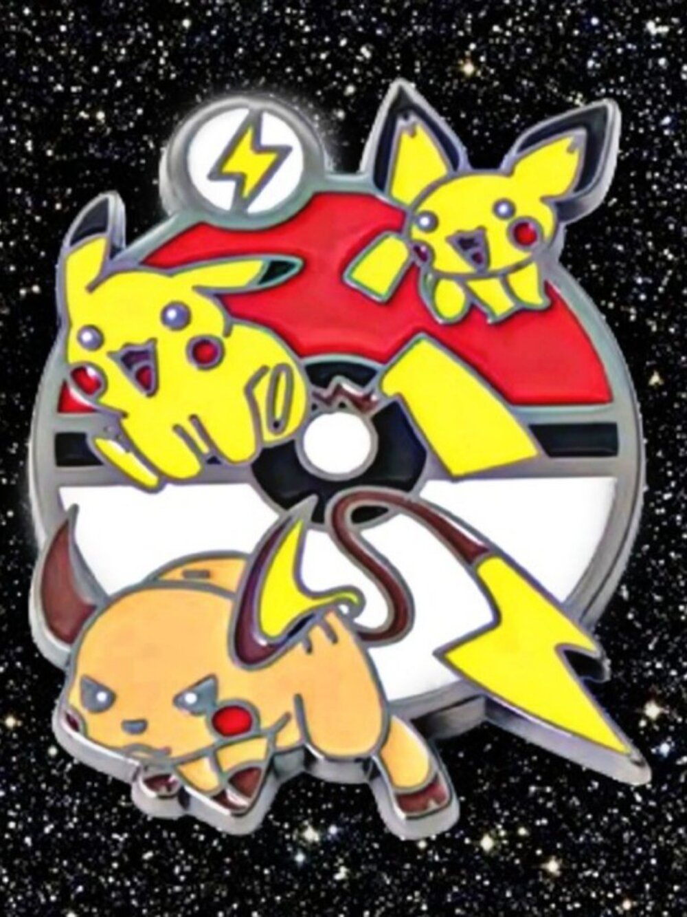 Pokemon Electric Evolution Enamel Pin: From Pichu to Raichu